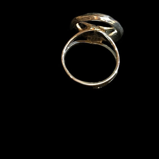 Sonoran Blue Turquoise Drop Shape Sterling Silver Ring - Regul Silver