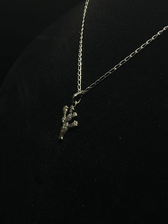 Southwest Style Sterling Silver Cactus| Necklace - Regul Silver