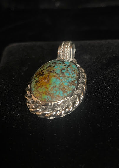 Western Chic: Women's Turquoise Pendant - Regul Silver