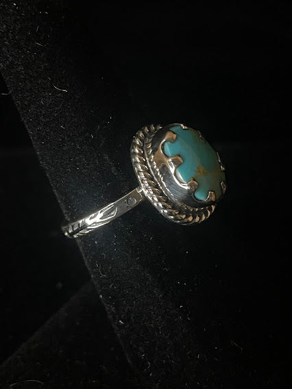 Unique Artisan Turquoise Ring | Genuine - Regul Silver