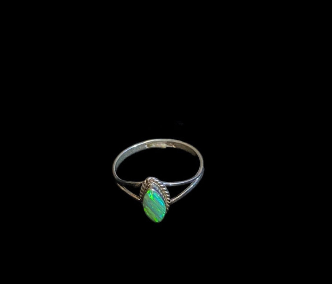 Designer Filigree| Intricate Real Lab Opal Ring - Regul Silver
