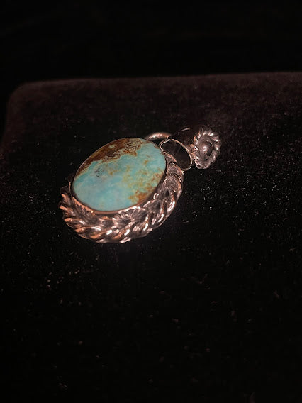 Classic Western Turquoise Pendant For Women - Regul Silver