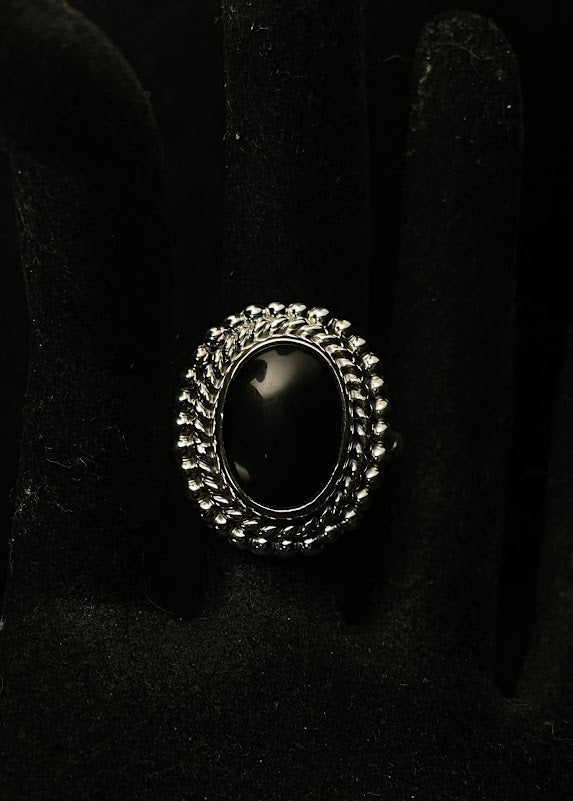 Boho Western Jewelry| Obsidian Gemstone Rings - Regul Silver
