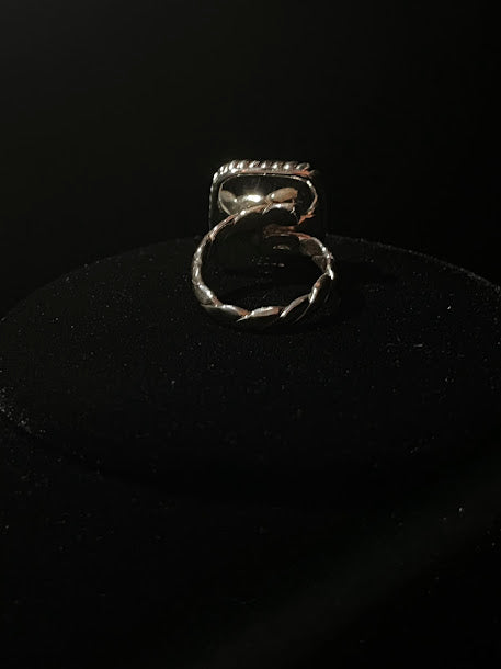 Square Turquoise Ring | Rustic Western Jewelry - Regul Silver