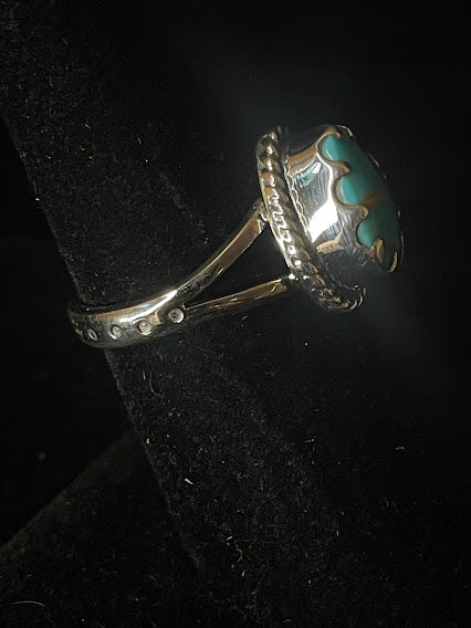 Artisan Teardrop Turquoise Rings | Real - Regul Silver