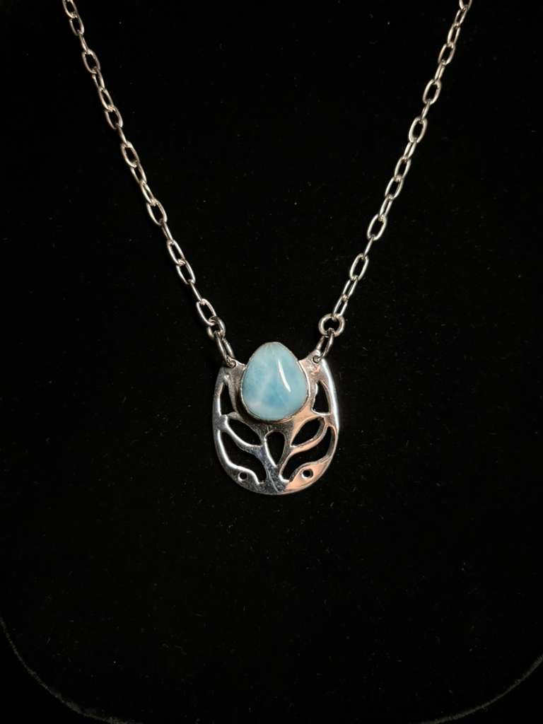 Larimar Sterling Pendant Necklace