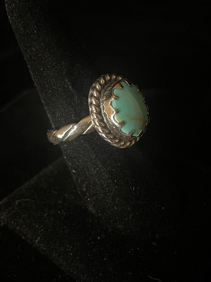 Circle Shaped Turquoise Ring | Authentic - Regul Silver