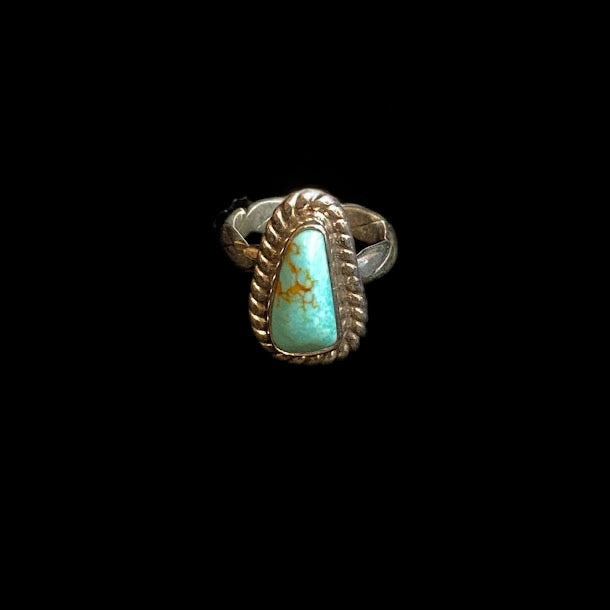 Irregular Shaped Turquoise Gemstone Sterling Silver Ring - Regul Silver