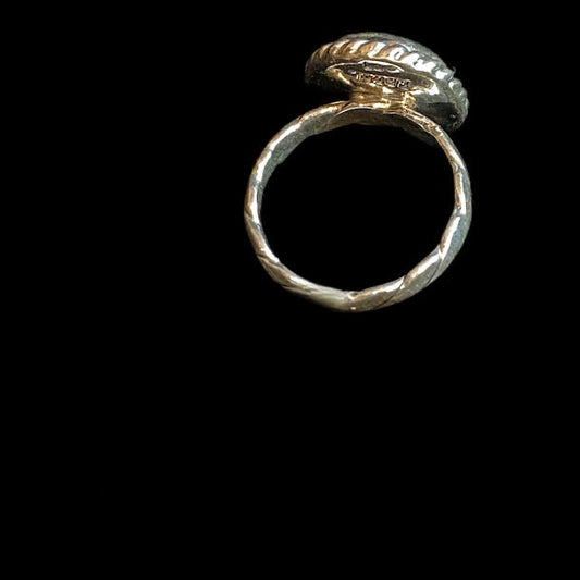 Circle Sonoran Turquoise Single Stone in Sterling Silver Ring - Regul Silver