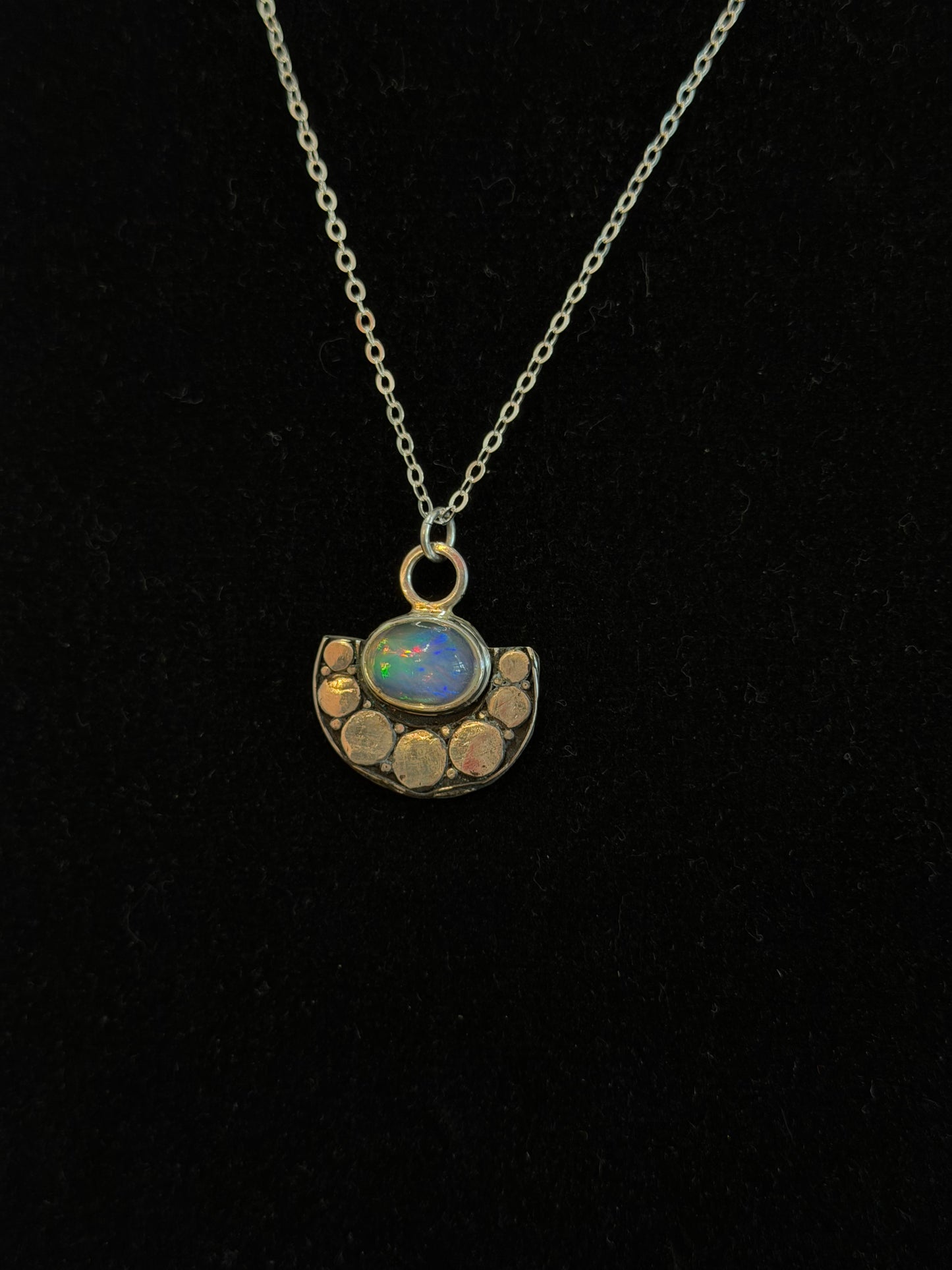 Opal Scallop Pendant Necklace