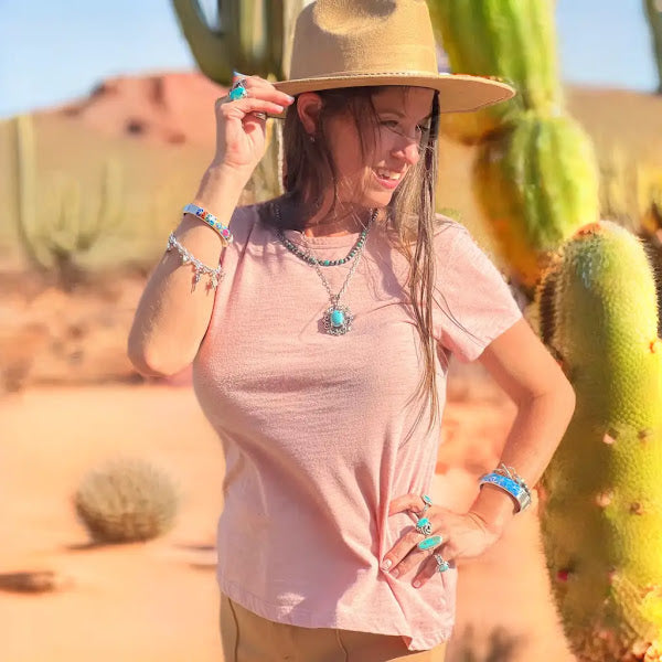 Sterling Silver and Western Turquoise| Round Rings - Regul Silver