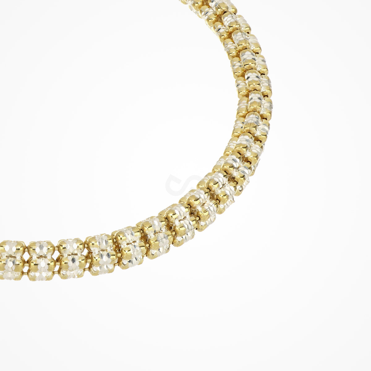 Mohammed's professional photograph — DESMOS INFINITY ROUND bracelet in two-tone sterling silver, third view at Regul Silver