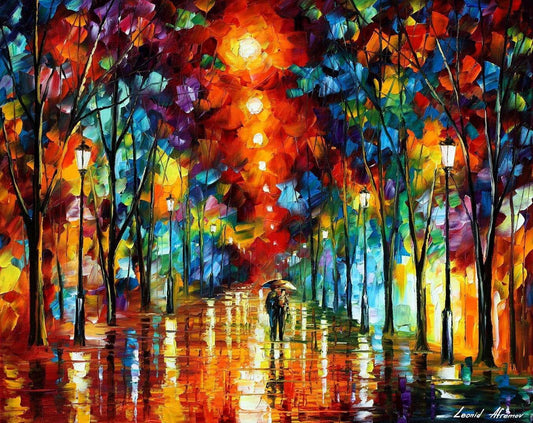 Detail view of light in the Dark — Acrylic Painting by Selena Angeles (Light in the Dark Collection)