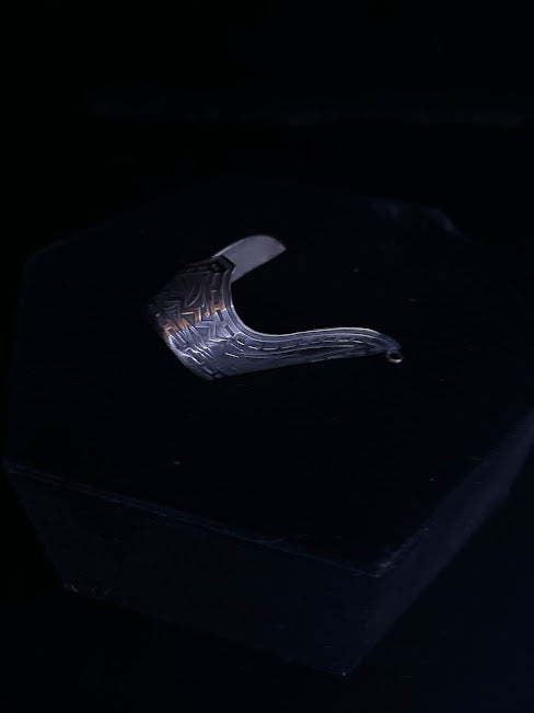 Detail view of sterling Silver Western Style Handcrafted Protective and Decorative Boot Tips
