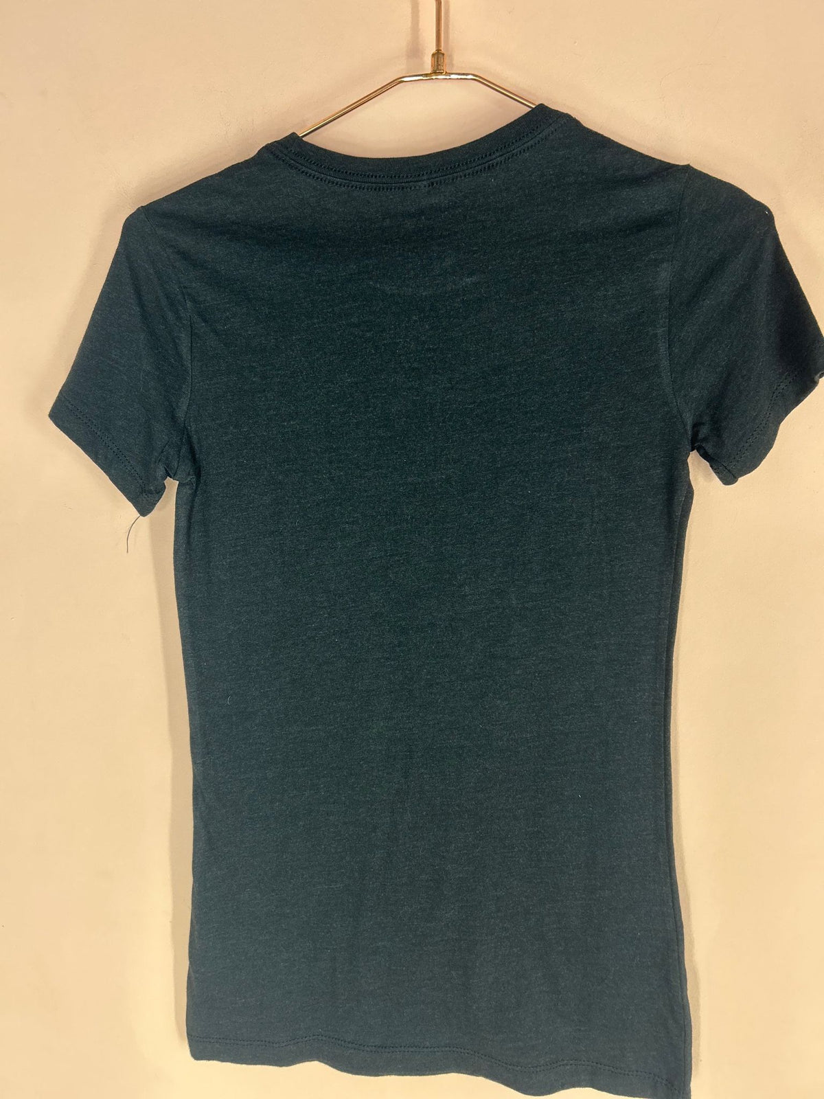 Back view of black Graphic Tee for Women, 'I'm Here for the Wrangler Butts'