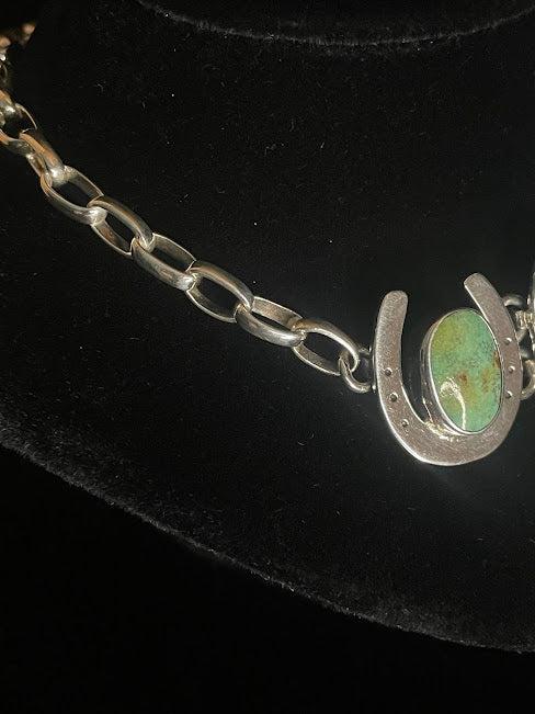 Signature Lucky Horseshoe: Handcrafted Sterling Silver Choker - Regul Silver