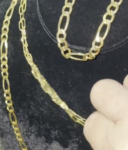 DESMOS mariner link chain necklace in 18k gold-plated sterling silver, photographed in the DESMOS case at Regul Silver