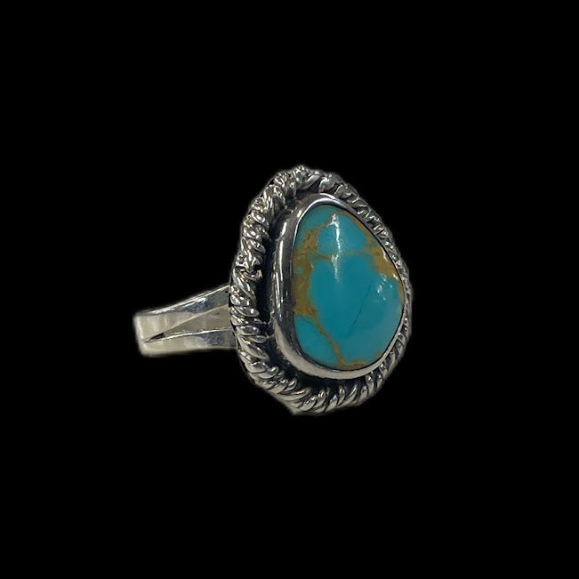 Irregular Shape Handcrafted Western Turquoise Rings - Regul Silver