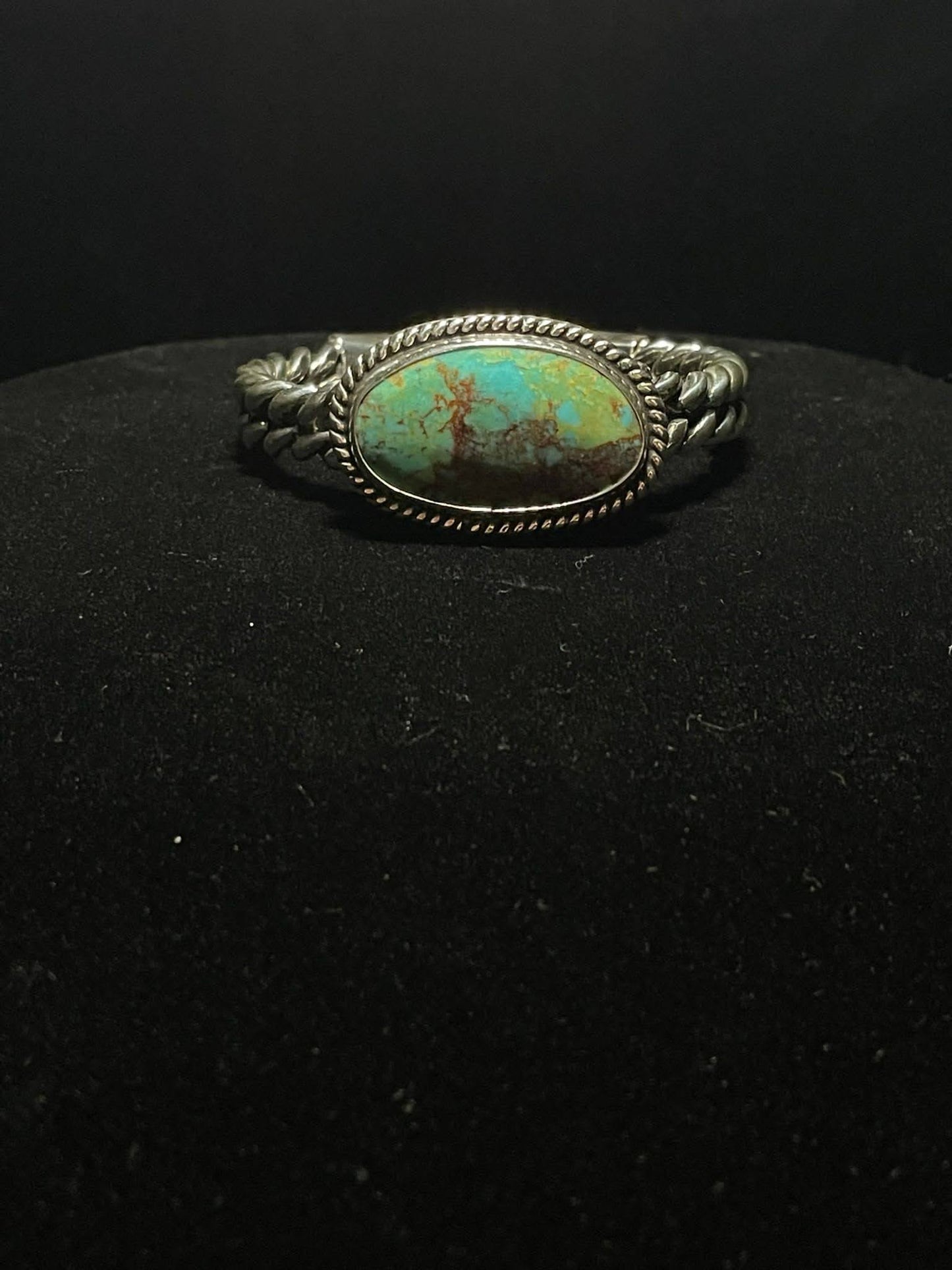 Unisex Cuff Bracelet | Genuine Sonoran Turquoise -Sterling Silver - Regul Silver