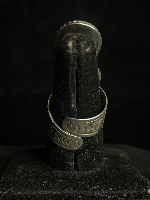 Detail view of turquoise Ring, Sterling Silver, Adjustable