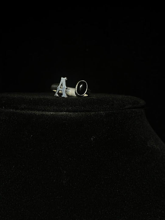 Western Jewelry Designs | Genuine Gemstone Initial Rings - Regul Silver