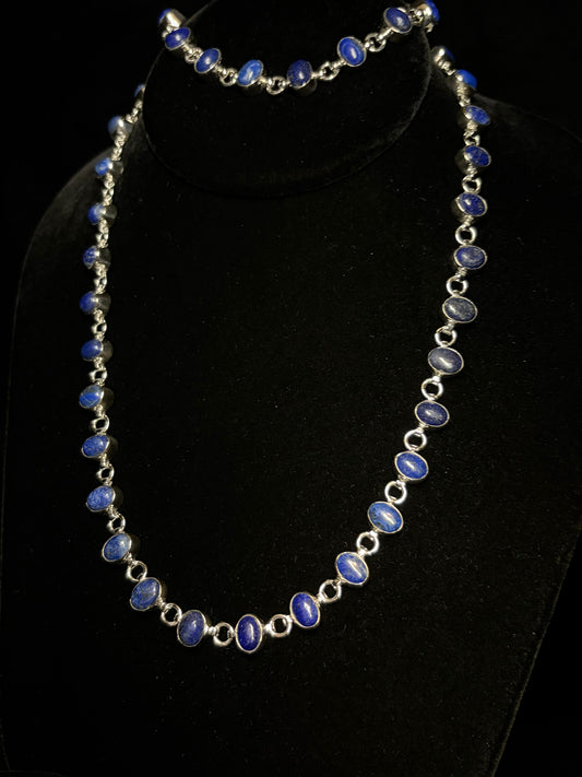Sterling Silver Wreath Necklace With Genuine Gemstones - Regul Silver