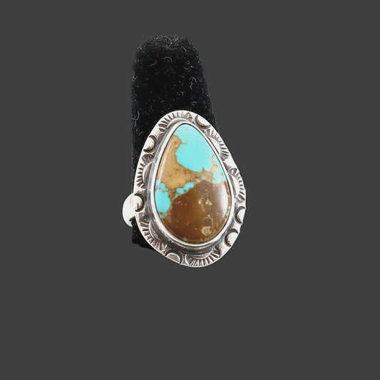Order Only - Sterling Silver Turquoise Cluster Cabochon Ring - Regul Silver