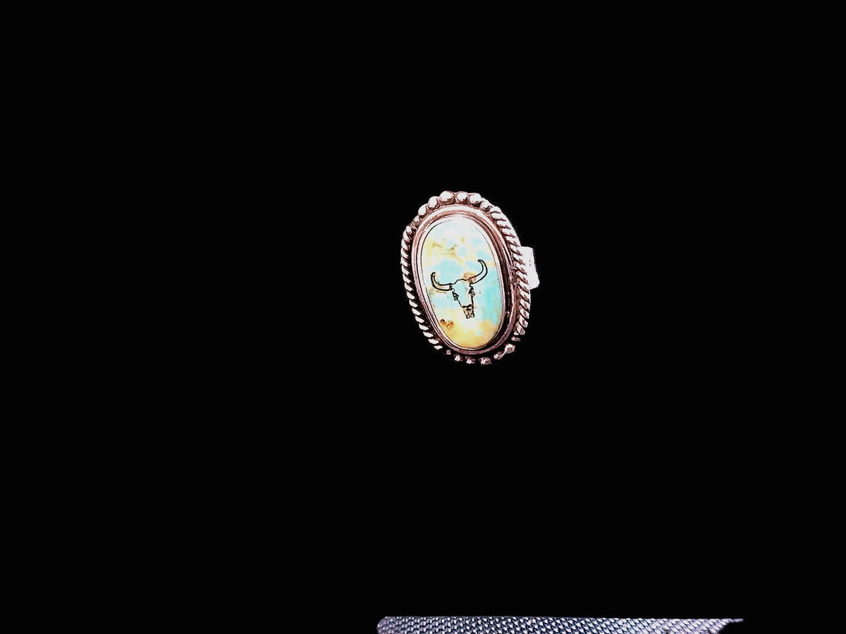 Order Only - Sterling Silver Longhorn Turquoise Ring | Western