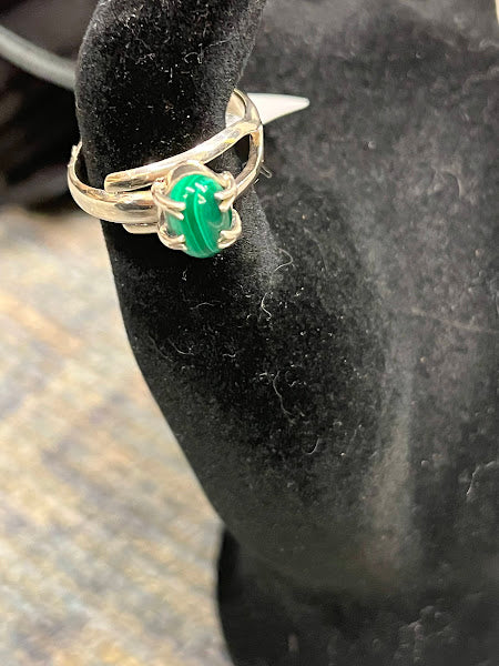Natural Gemstone Sterling Silver Adjustable  Rings - Regul Silver