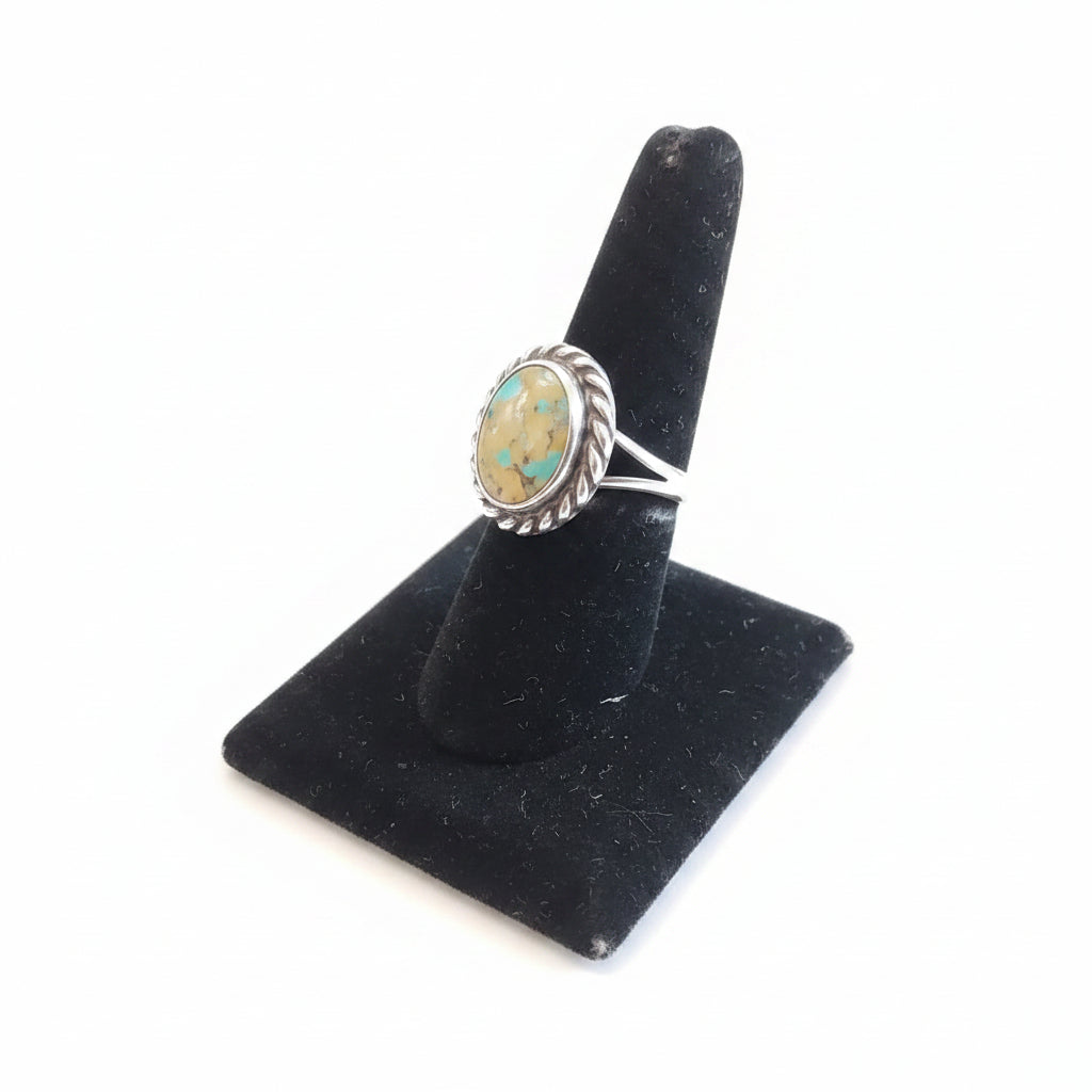 Silver Turquoise cabochon ring