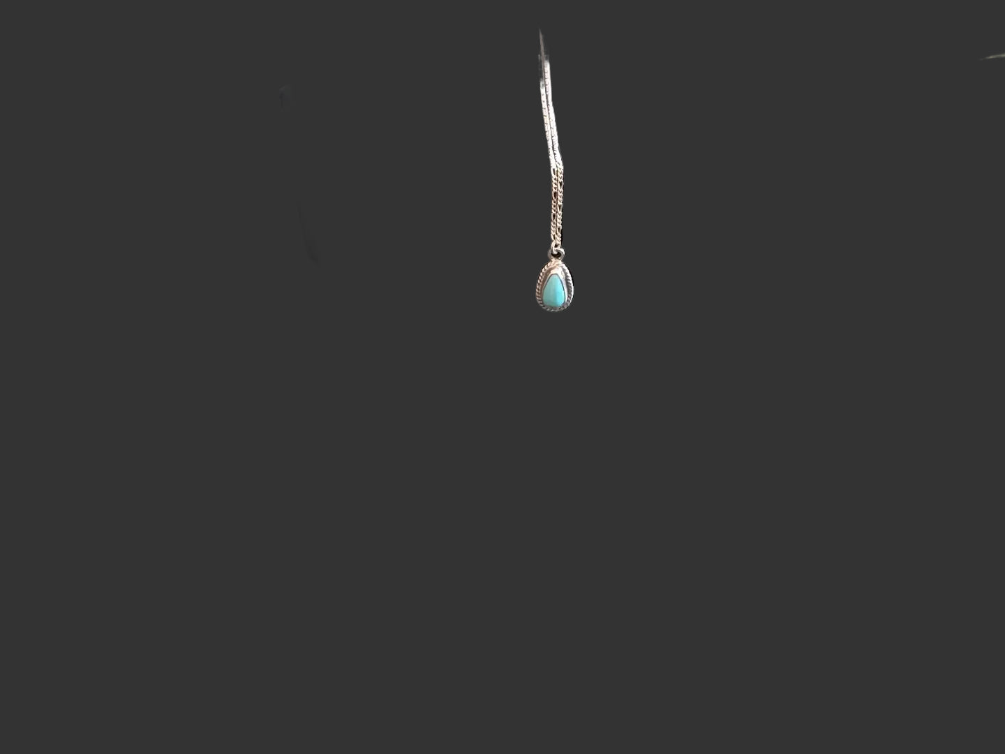 Handcrafted Turquoise Pendant Necklace Sterling Silver
