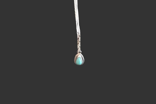 Handcrafted Turquoise Pendant Necklace Sterling Silver - Regul Silver
