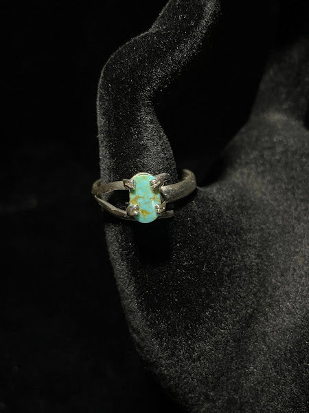 Adjustable | Mini Genuine Turquoise Sterling Silver Rings - Regul Silver