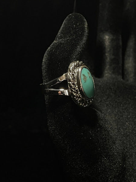 Small Round Ring | Genuine Sonoran Turquoise - Regul Silver