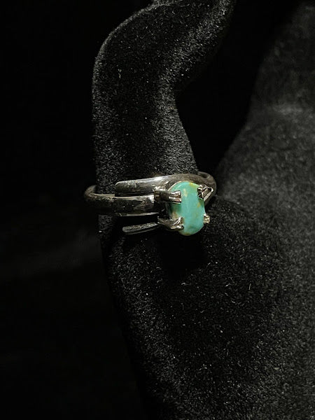 Adjustable | Mini Genuine Turquoise Sterling Silver Rings - Regul Silver