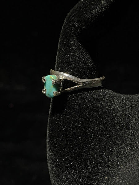 Adjustable | Mini Genuine Turquoise Sterling Silver Rings - Regul Silver
