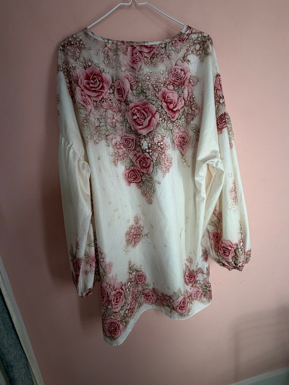Mystree bronze satin button-front shirt, front view, size M