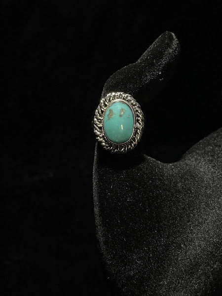 Small Round Ring | Genuine Sonoran Turquoise - Regul Silver