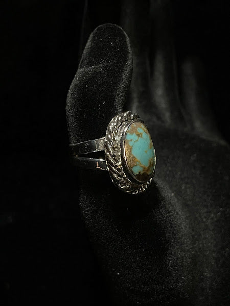 Small Round Ring | Genuine Sonoran Turquoise - Regul Silver