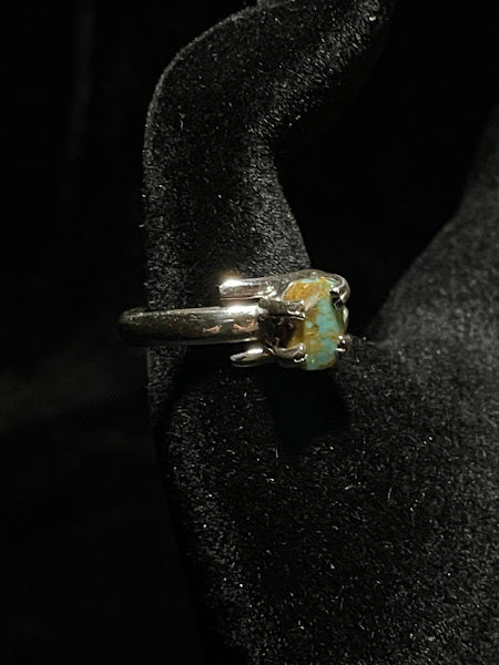 Adjustable | Mini Genuine Turquoise Sterling Silver Rings - Regul Silver