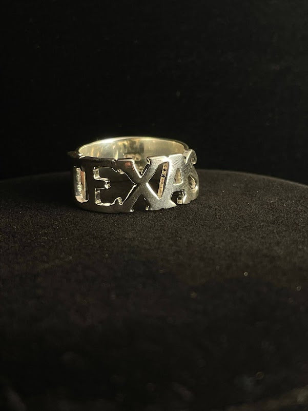 Handcrafted Sterling Silver Texas Script Ring - Regul Silver