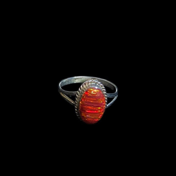 Designer Filigree| Intricate Real Lab Opal Ring - Regul Silver