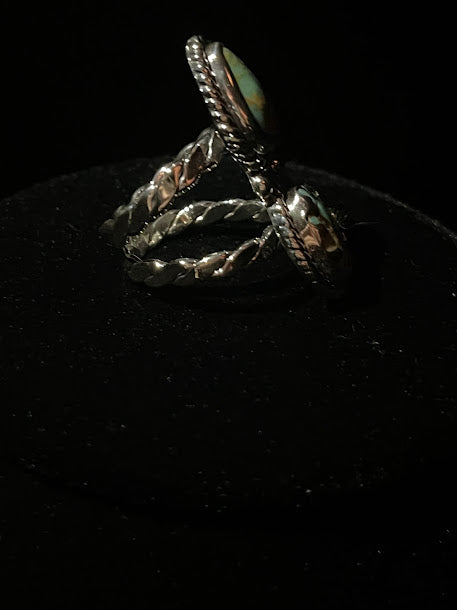 Two-Stone Western Turquoise Rings - Regul Silver