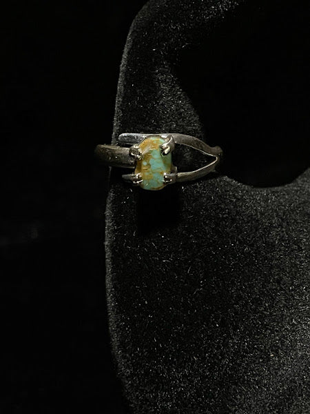 Adjustable | Mini Genuine Turquoise Sterling Silver Rings - Regul Silver