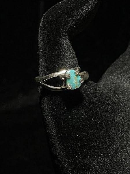 Adjustable | Mini Genuine Turquoise Sterling Silver Rings - Regul Silver