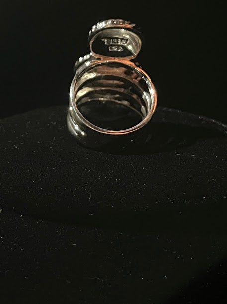 Stacked Cantera Fire Opal & Genuine Authentic Turquoise| Rings - Regul Silver