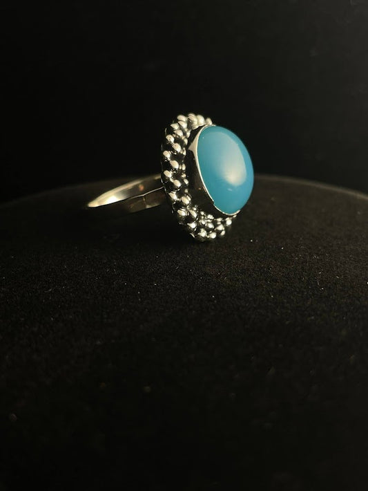 Handmade Sterling Silver Round Beaded Rings - Regul Silver