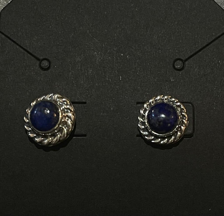 Unique Gemstone Sterling Silver Stud Earrings - Regul Silver