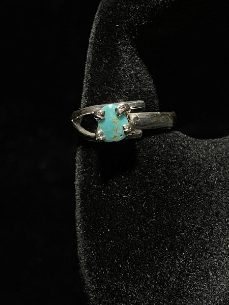 Adjustable | Mini Genuine Turquoise Sterling Silver Rings - Regul Silver