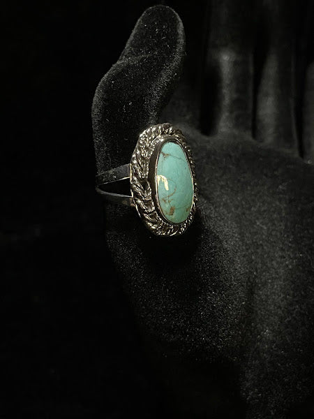 Small Round Ring | Genuine Sonoran Turquoise - Regul Silver